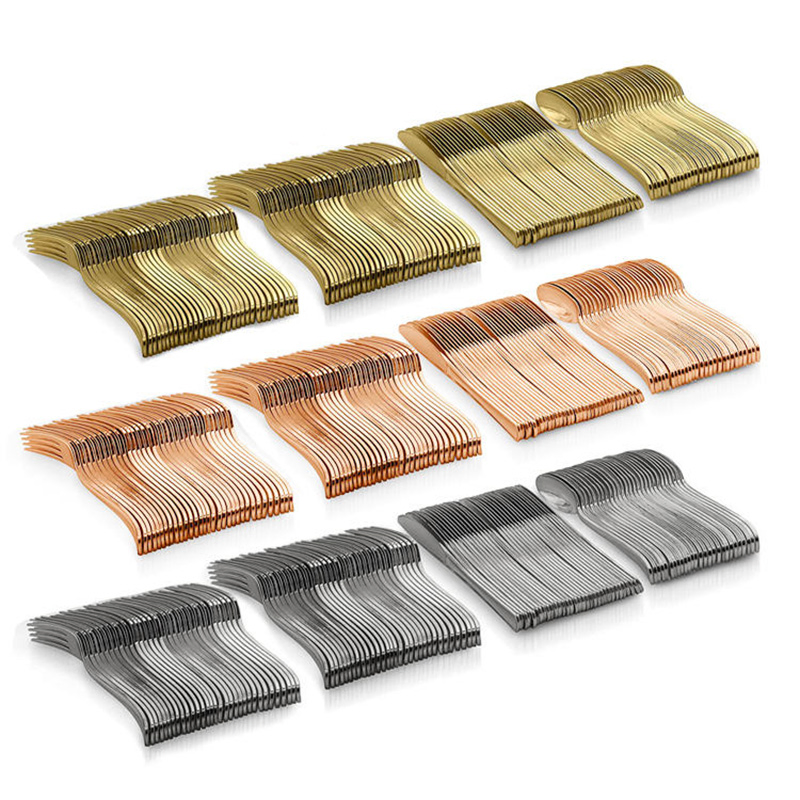 Custom Logo Colorful Disposable Plastic Cutlery Set for Events