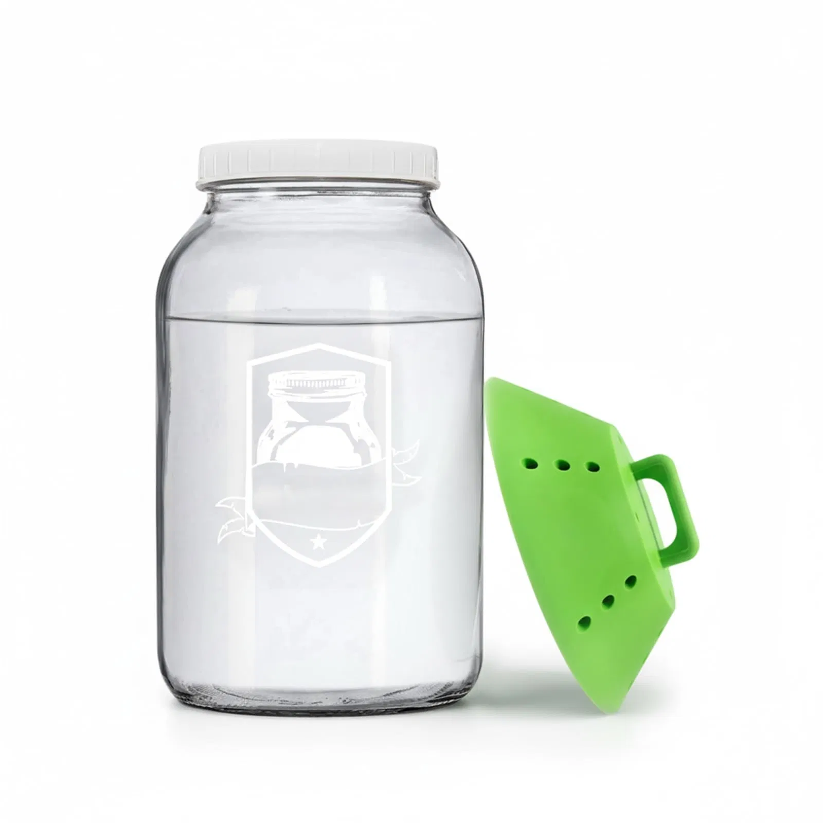 Silicone Fermentation Jar Lid for 6.3 Inch Jars, Keeps Vegetables Submerged