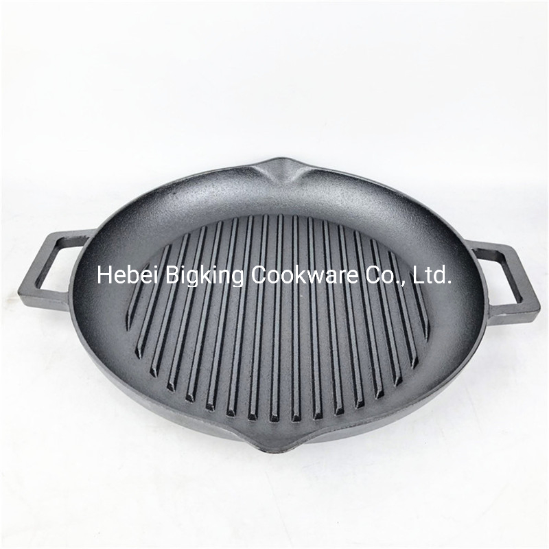 Best Quality Black Grill Pan, Integral Metal Handles. Diameter 31 Cm