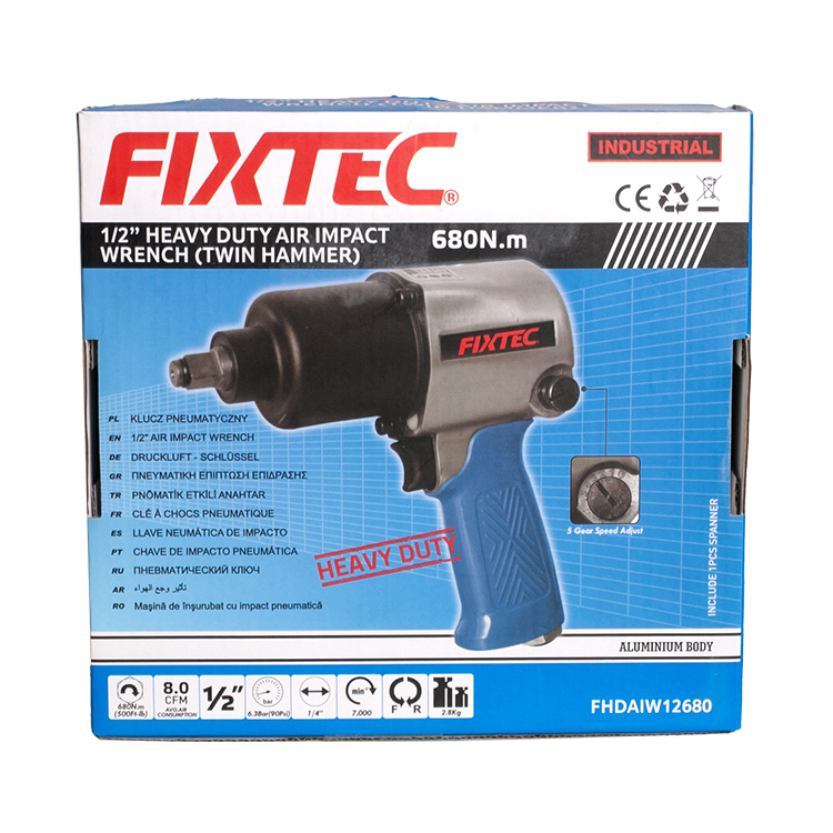Пневматический гайковерт Fixtec 1/2" Professional Heavy Duty