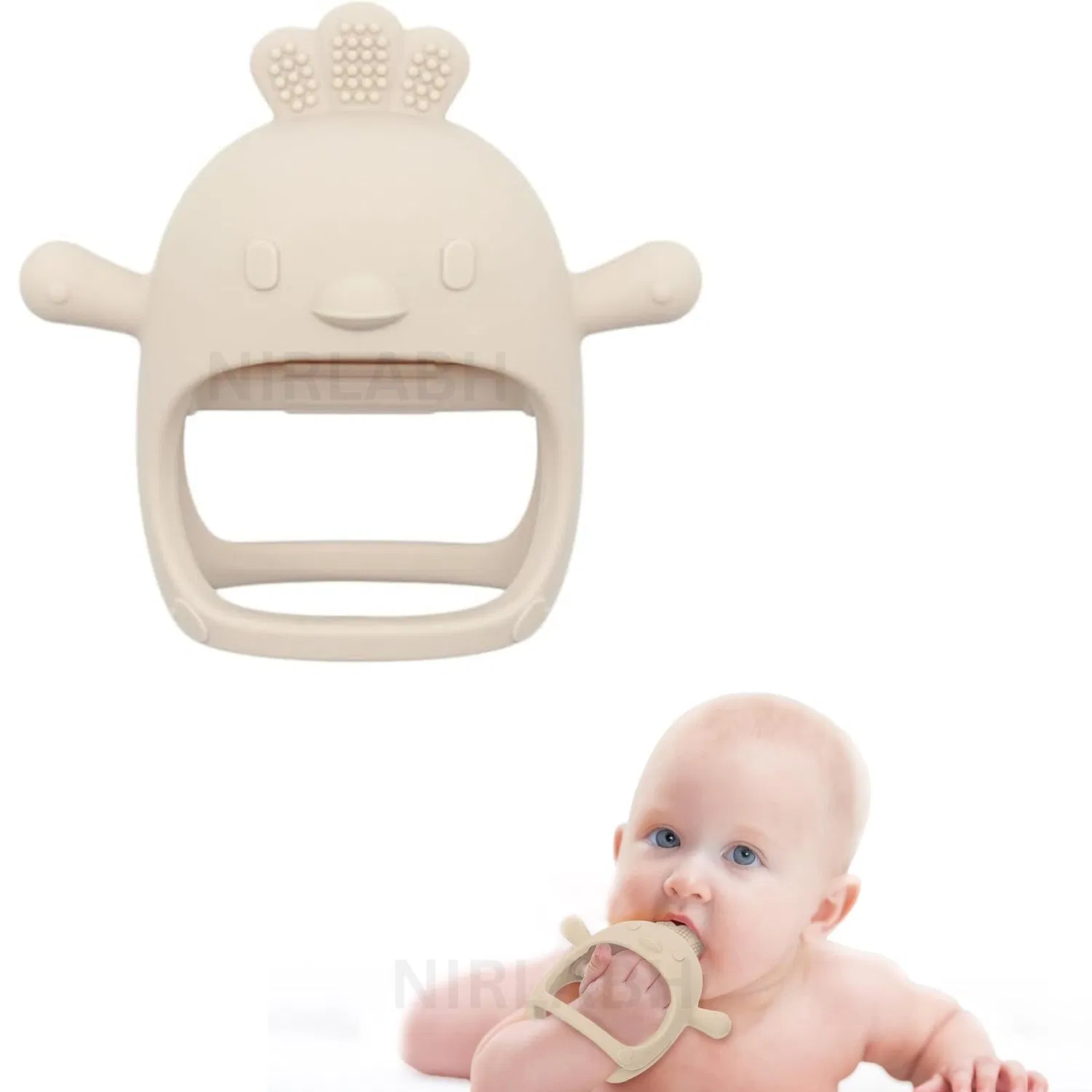 Soft Rubber Rattle Teether Toy Set for Baby Safe and Comfortable