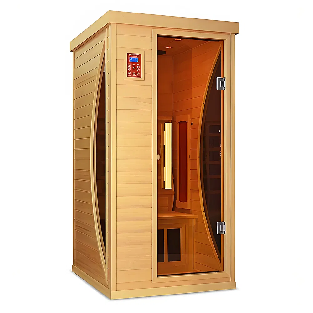 Solid Wood Infrared Sauna 4 Person Dry Sauna Room SPA Indoor Sauna Room with Far Infrared Carbon Heater for SPA Capsule