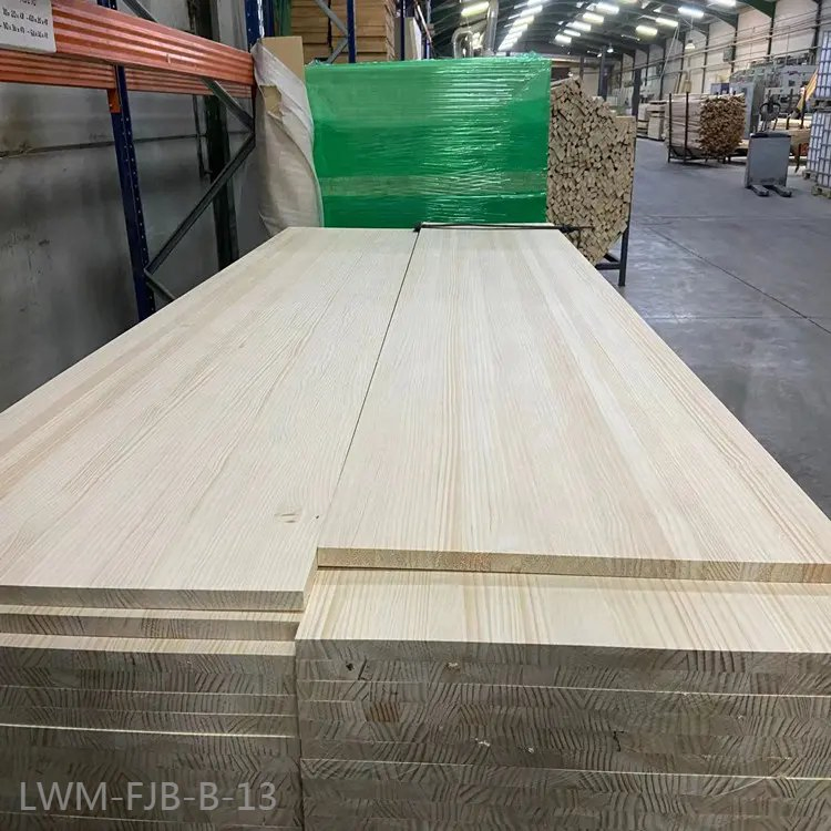 Solid Wood Boards 1220X2440mm Rubber Wood Finger Jointed Board Pine Finger Joint Board for Furniture Lwm-Fjb-B-13
