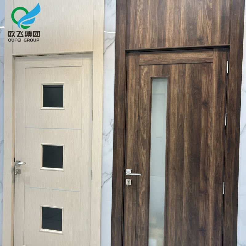 Durable WPC Glass Door in PVC - Customization Available for Orders
