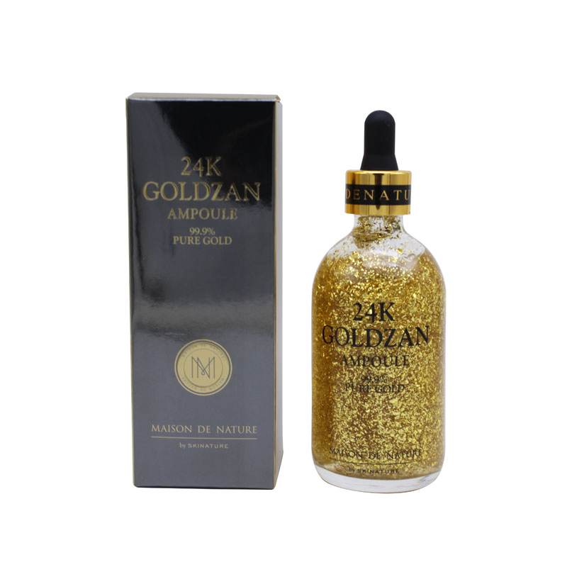 Korea Hot Sale 24K Goldzan Ampoule 99.9% Pure Gold Face Essence 100ml