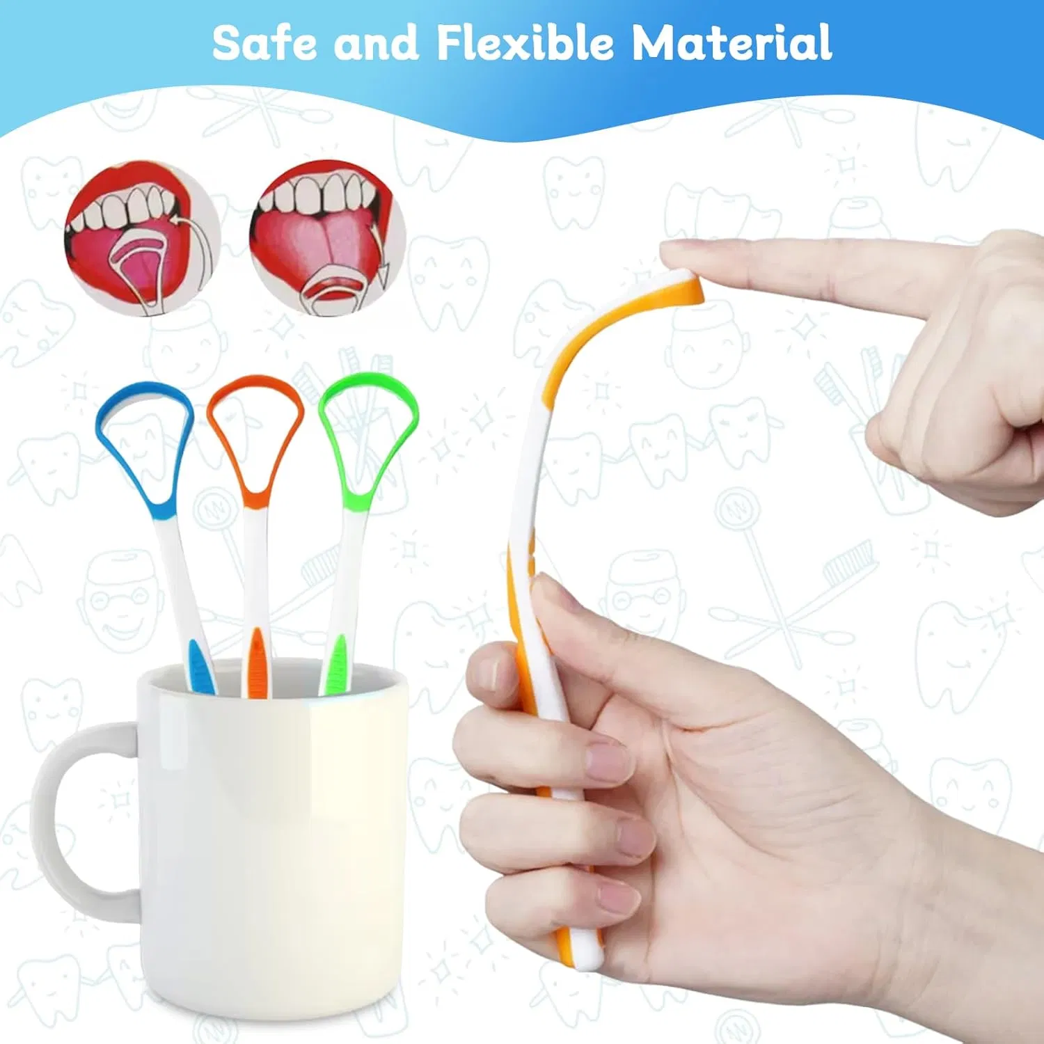 Soft Dental Tongue Cleaner Tongue Scraper