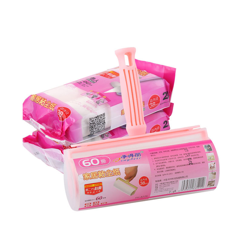 Spiral Tear Paper Cleaner Sticky Clothes Dust Lint Rollers for Pet Hair Remover