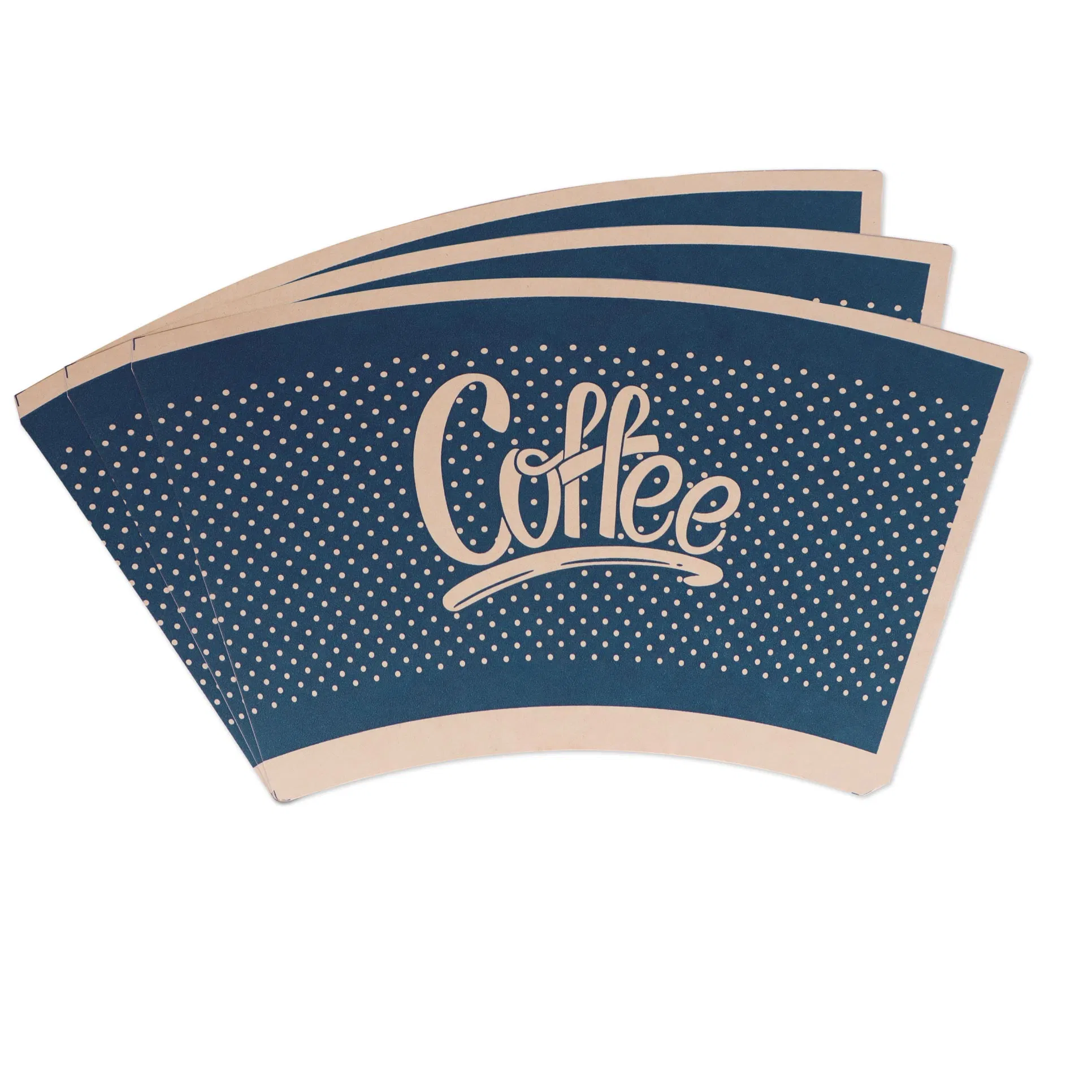 Wood Pulp Paper Cup Raw Material Disposable Customized Logo Hot Drink Coffee Paper Cup Fan