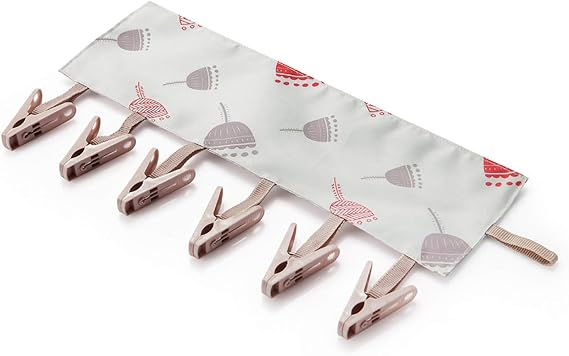 Folding Mini Clothes Dryer Airer with 6 Clothes Pegs 6 Clip Wbb10681