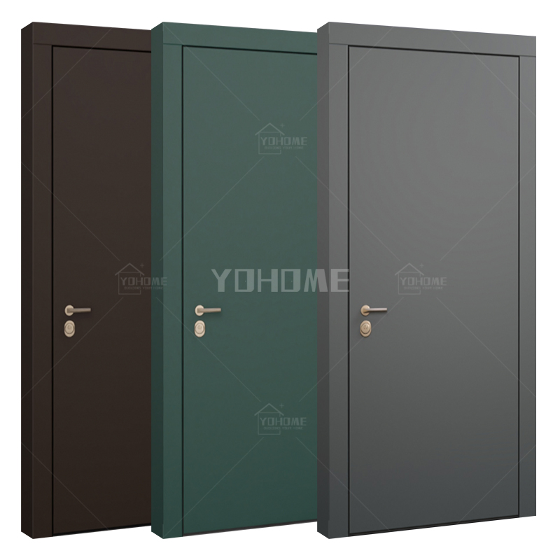 China Top Manufacturer Custom Interior Fireproof Wood Door Interior Home Door with Frame Solid Wood Custom Interior Doors Bedroom Interior Door