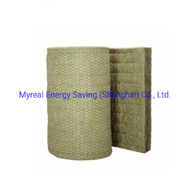 High Density Rock Wool Blanket Wire Mesh Rock Wool Roll Acoustic Blanket Insulation