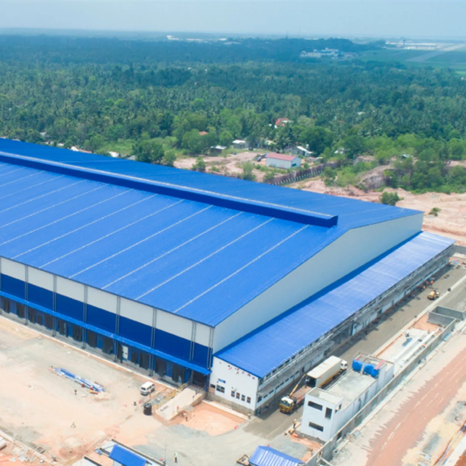 Painted Q355 Q235 Welded H Section Steel Prefabricated Steel Structure Workshop