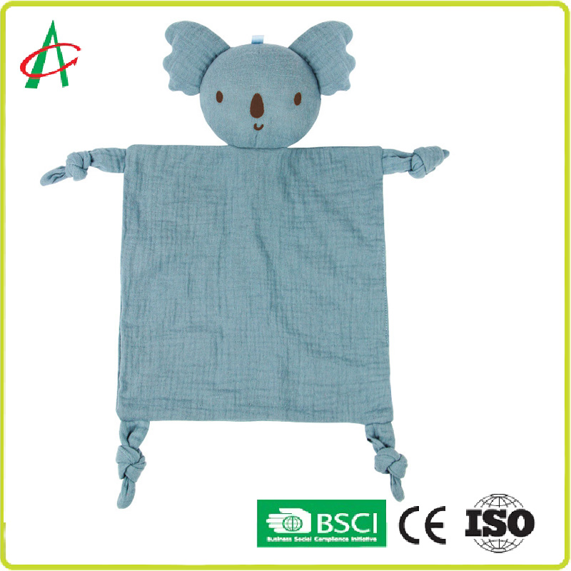 Baby Cotton Gauze Towel Baby Nibble to Sleep with Handkerchief Rabbit Toy Renewable Material