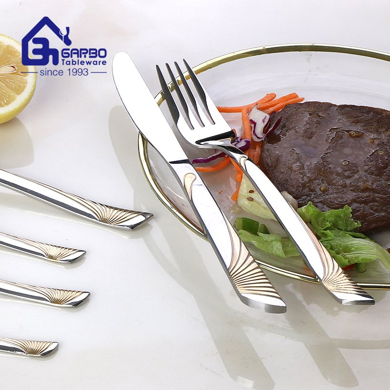 Middle-East Style 9 Inches Stainless Steel Cutlery Kitchen Flatware Fork and Spoon Dinner Knife