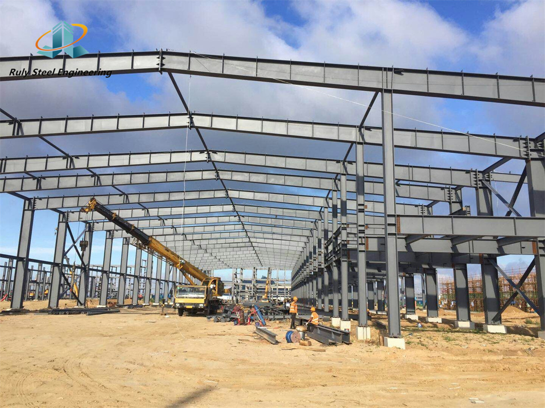 Large Span Easy Install High Strength Wind/Seismic-Resist Anti-Corrosive Sandwich Panel Prefabricted Steel Structure Warehouse