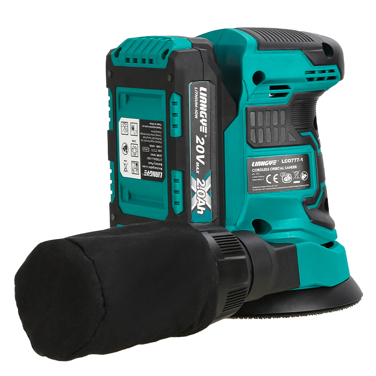 Liangye Battery Operated Woodworking Tools 20V 5 Inch Cordless Orbital Sander