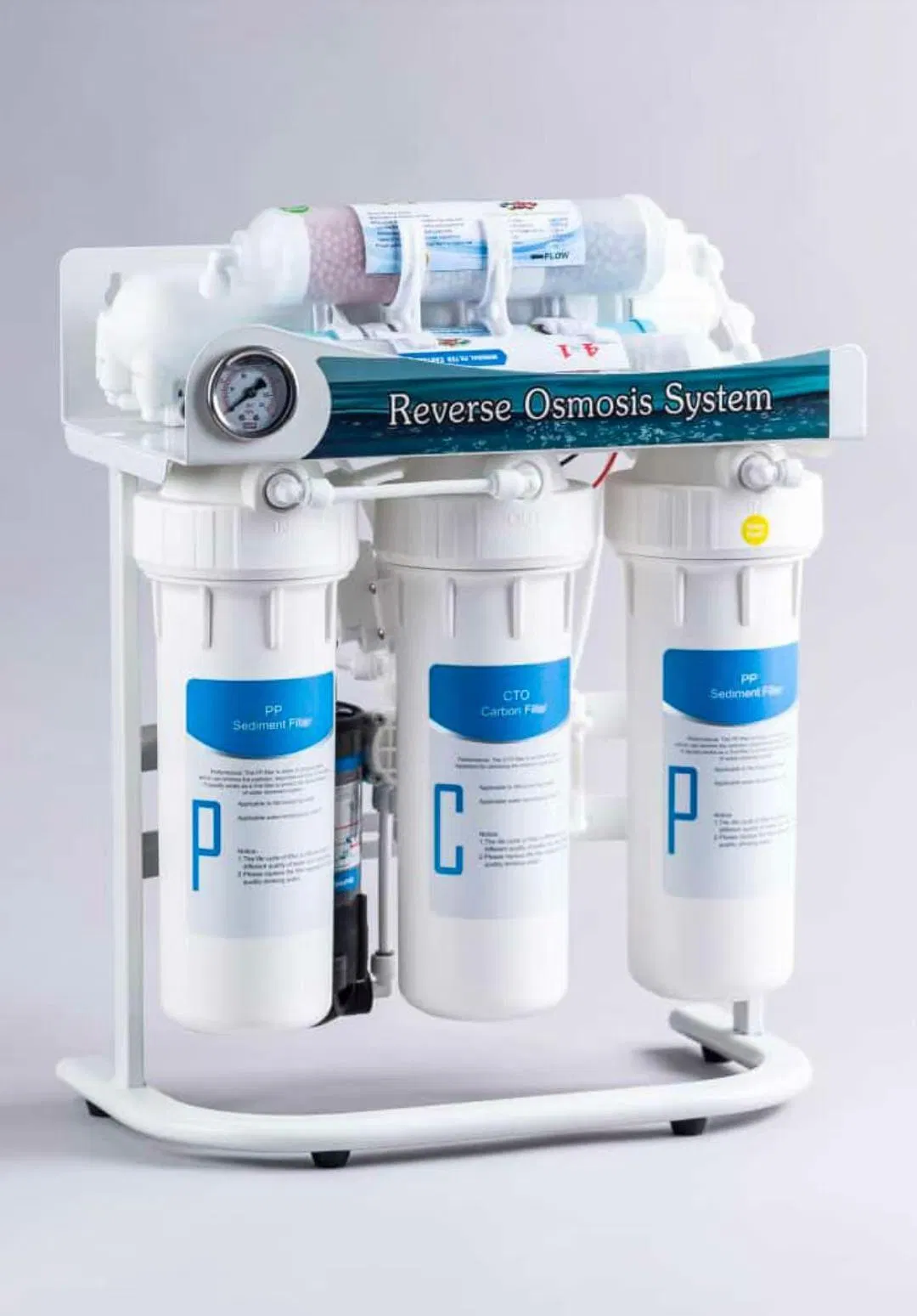 Under Sink 7-Stage RO System Water Filter Purifier with Stand and Gauge