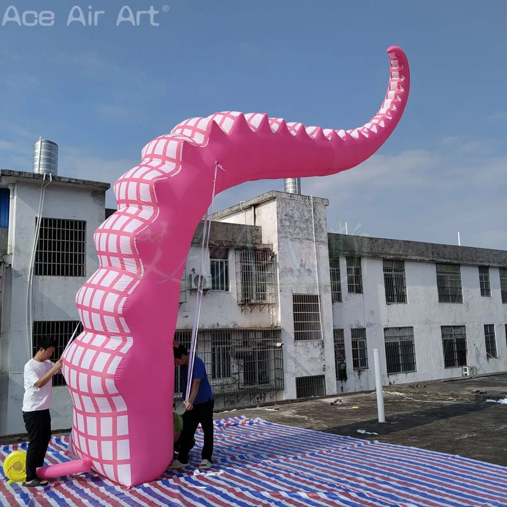 Portable Giant Inflatable Pink Octopus Tentacles Model for Exhibition Advertising