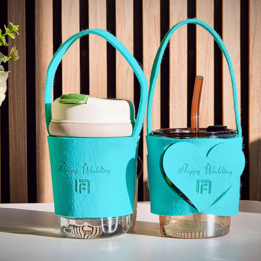 Modern Practical and Cute Felt Cup Holder Mats Eco-Friendly Polyester Coasters New Model for Restaurants