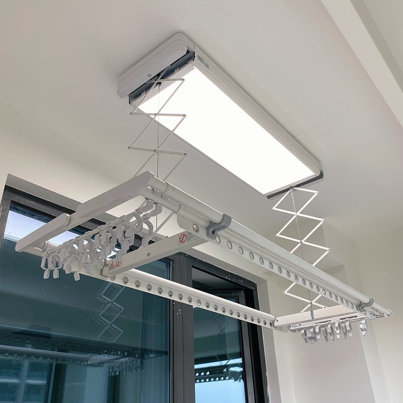 Automated Balcony Clothes Drying System with Built-in Disinfection Feature