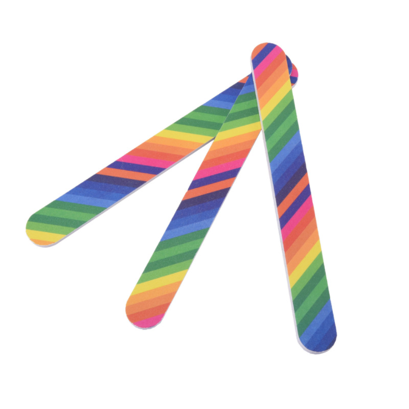 Direct Sales of Short Colored Rectangular Sponge Nail Rub Strip