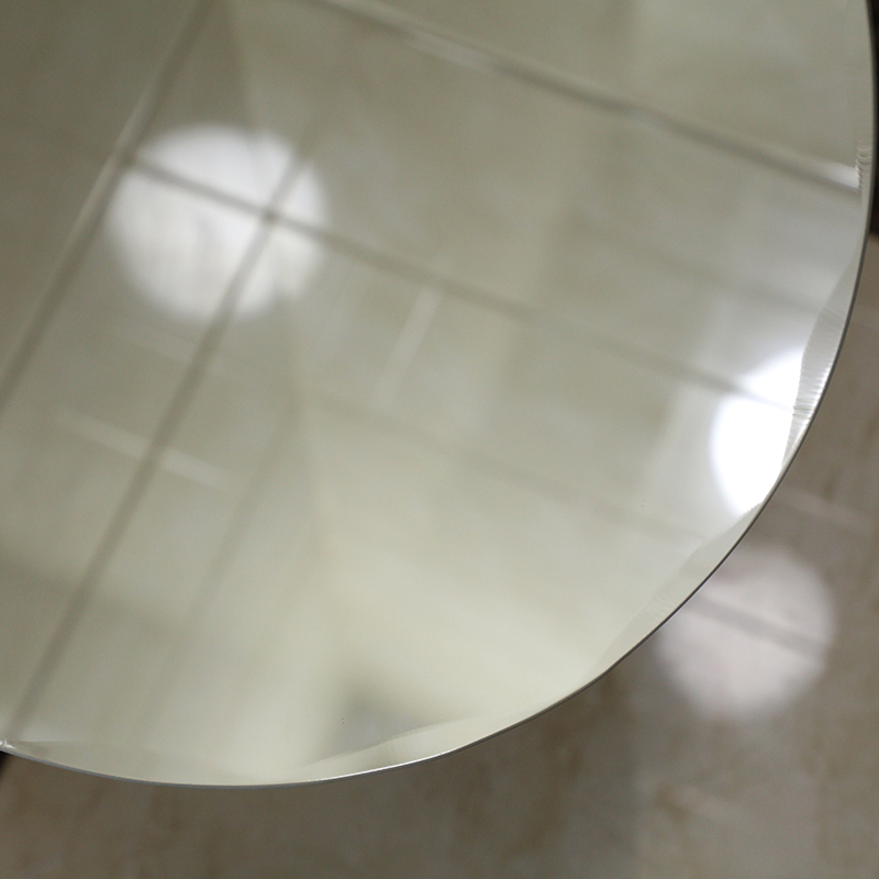 Simple Silver Aluminum Engraved Plain Bathroom Glass Mirror