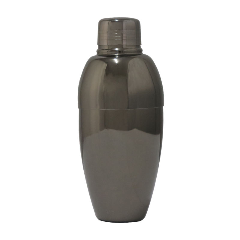 Black Color Boston Cocktail Shaker with Stunning Carving Patterns