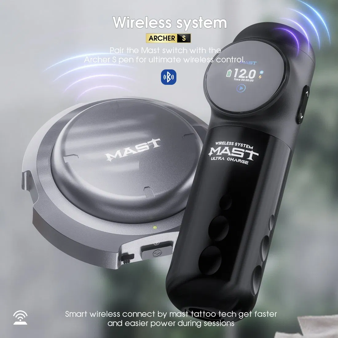 Mast Archer S Fast Charging Wireless Battery 1520mAh Bluetooth Tattoo Machine