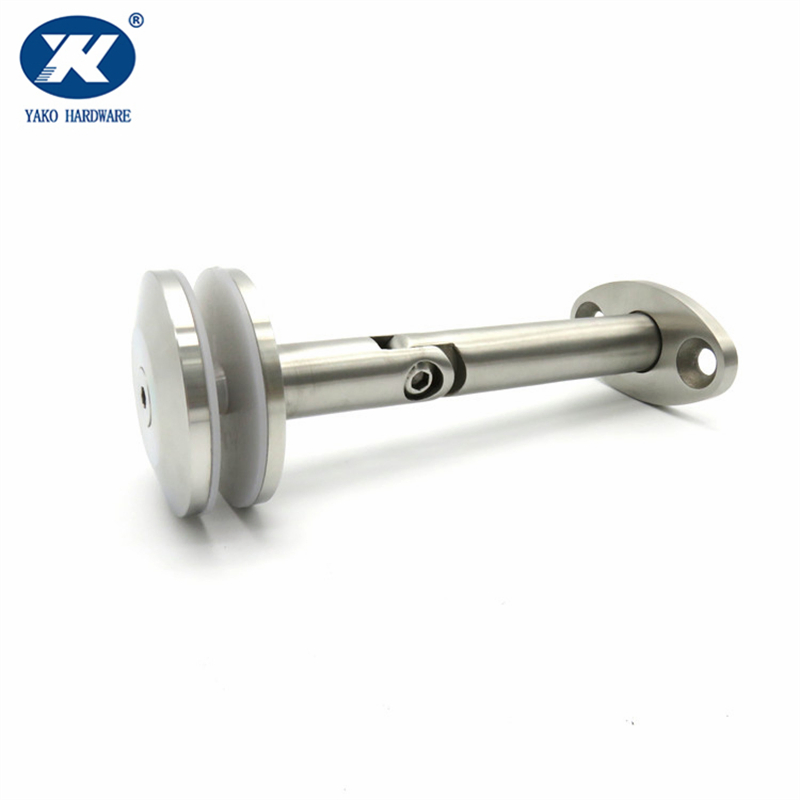 Black System Wall-to-Glass Connector Rod Building Glass Rain Canopy Fittings