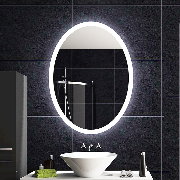 Factory Direct Sale Oval Frameless LED Vanity Bathroom Mirror