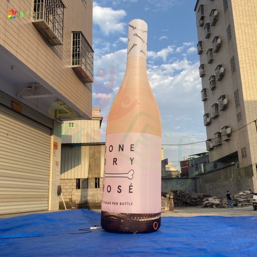 Outdoor Inflatable Wine Bottle for Advertising, Inflatable Drink Beer Bottle Inflatable Giant Champagne Bottle Model for Sale