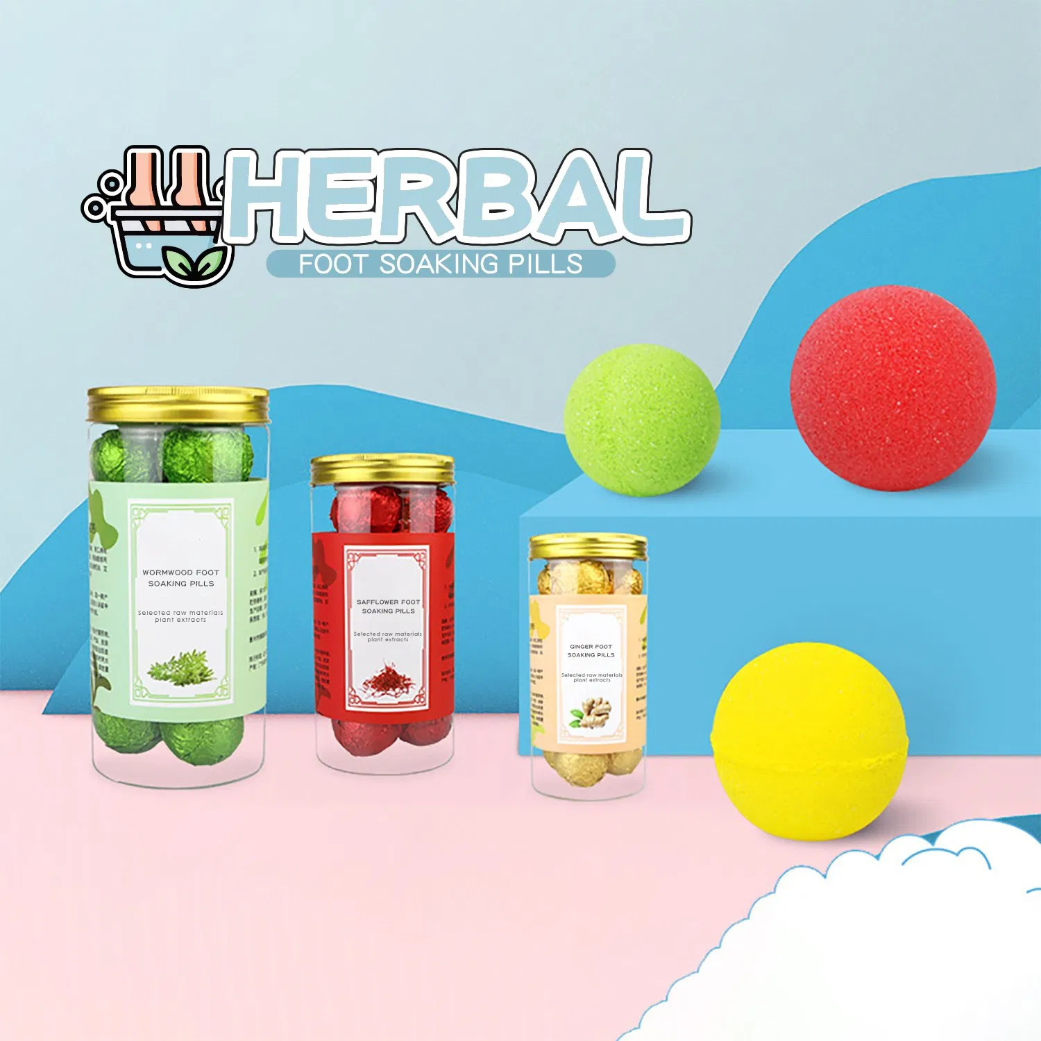 Wholesale Herbal Instant Foot Soaking Pills for All Skin Types