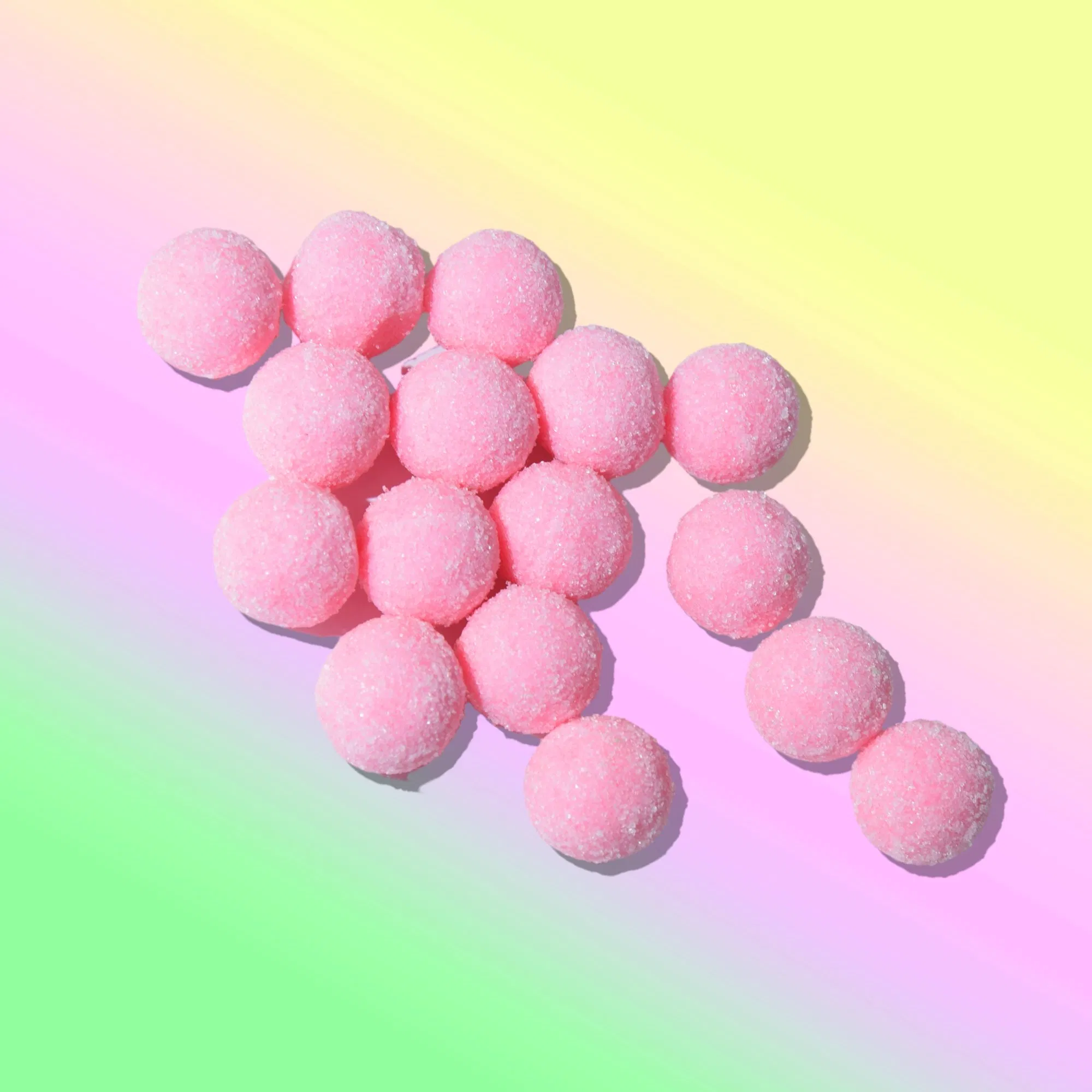 Custom Logo Natural Exfoliating Bath Candy Gentle Cleansing Whitening Sugar Scrub Balls Body Care