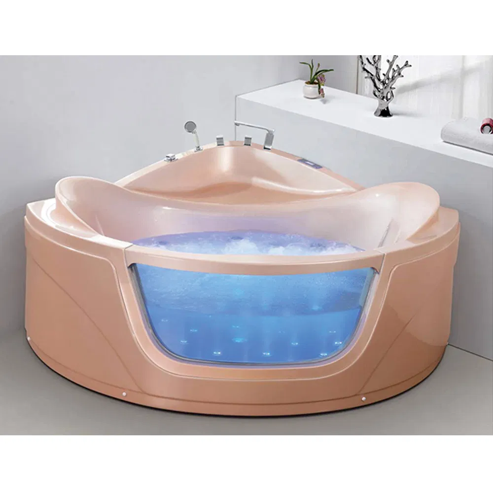 Угловая ванна джакузи с двойным сиденьем 165x165 см