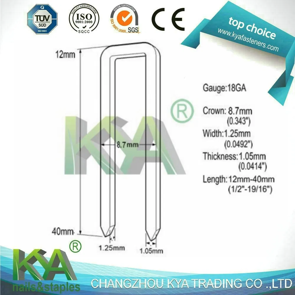 Industrial Bea 92 Series Wire Staples for Roofing and Packaging