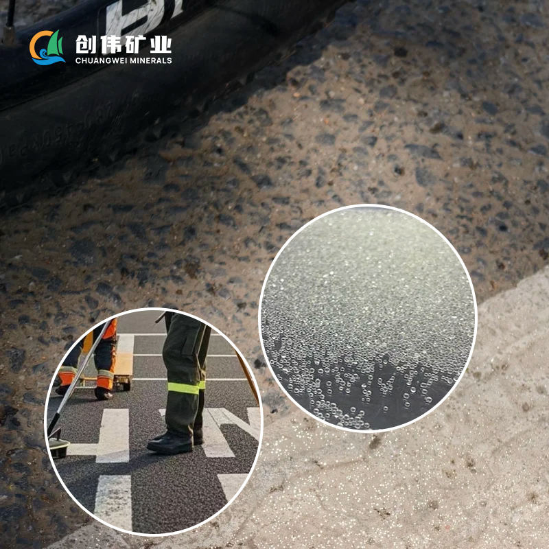 Weather Resistant Drop on Glass Beads for Road Marking Surface Treatment Long Lasting Reflectivity Glass Beads