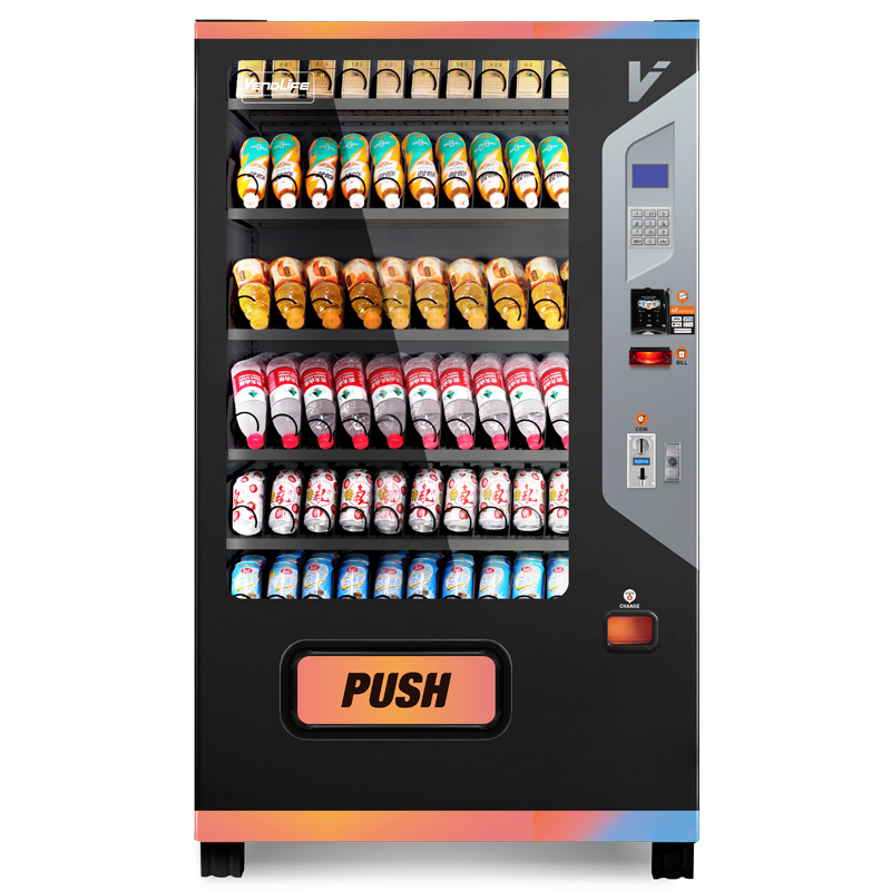Vendlife Best Seller Keyboard Coin Big Capacity Snack and Drink Bottle Milk Automatic Combo Vending Machine for Food and Cold Beverage Factory Price