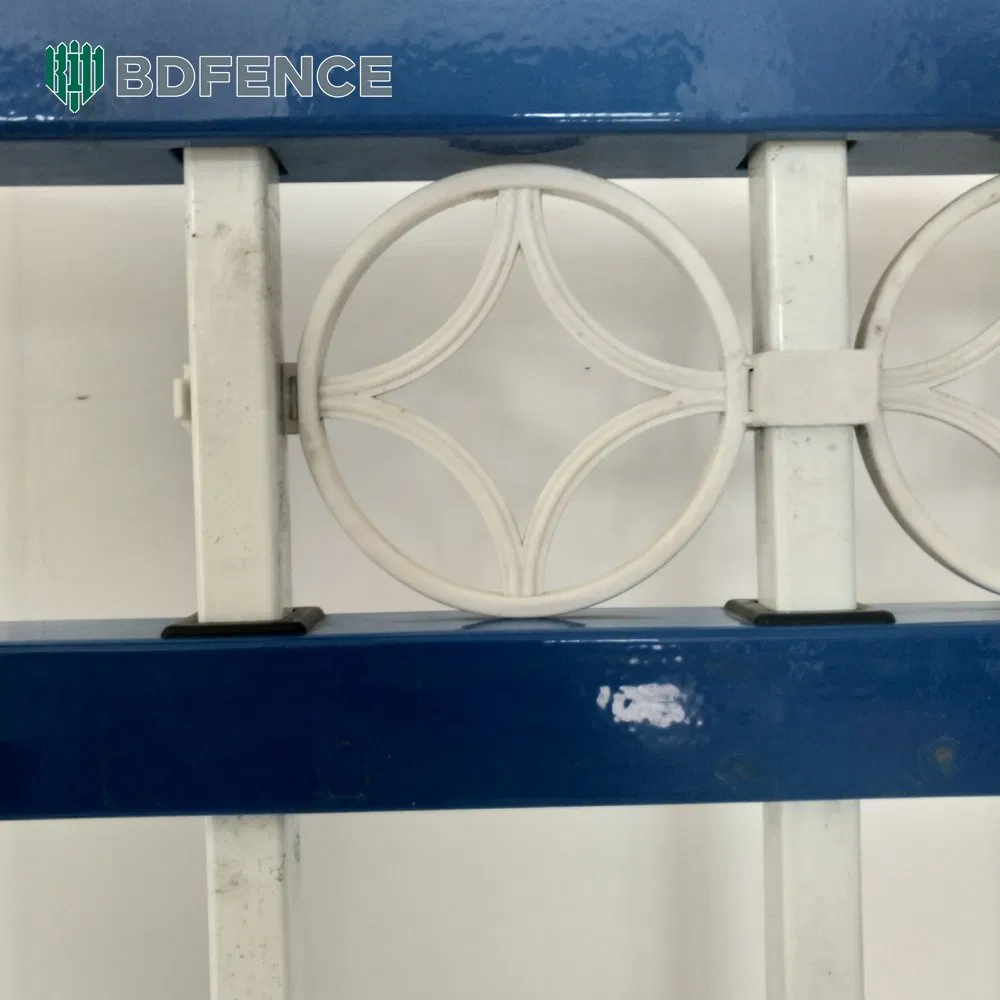 Black Powder Coated Residential and Commercial Steel Picket Security Tubular Fencing