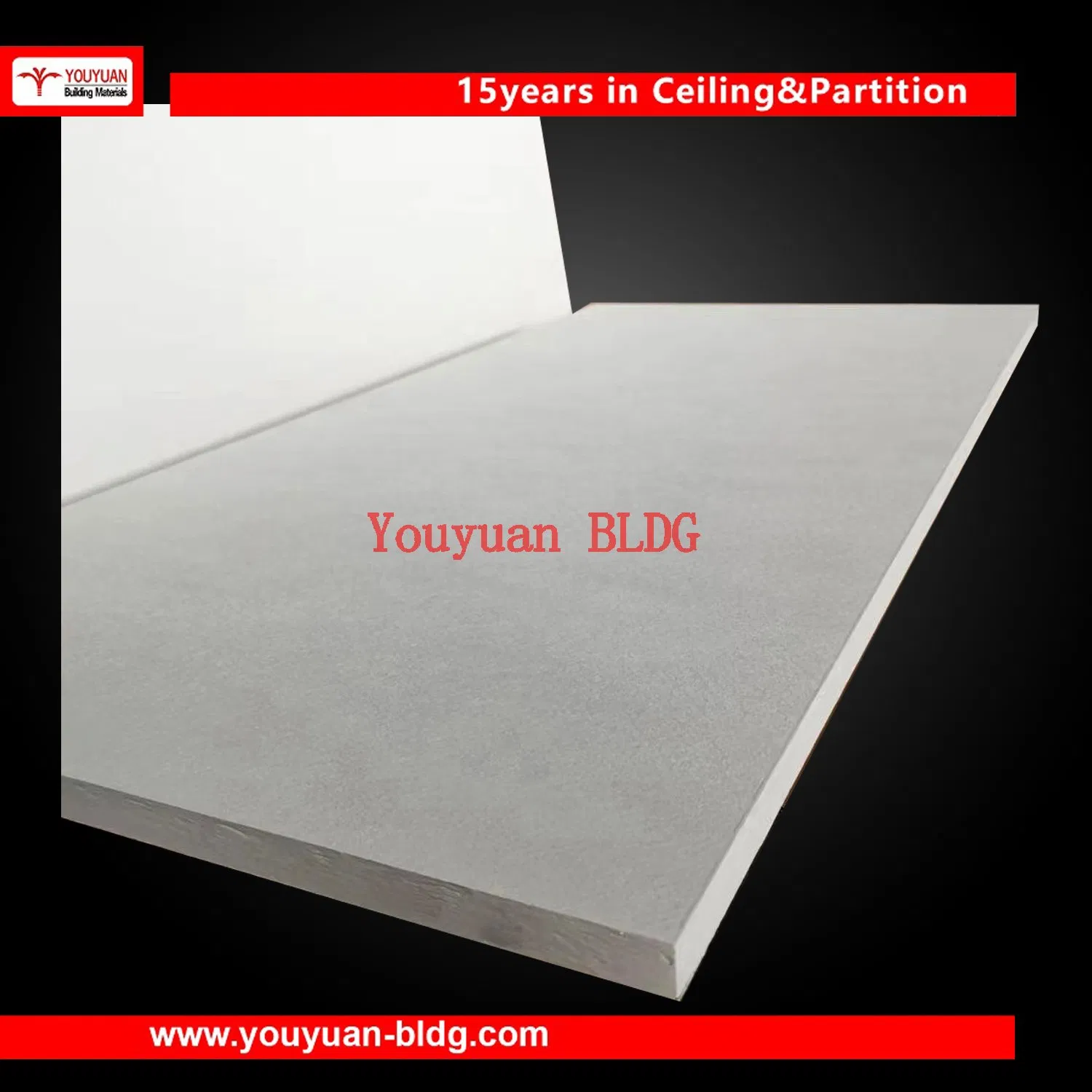 Light Weight Stretch Ceiling Sound Insulation Fiberglass Suspended Board Ceiling