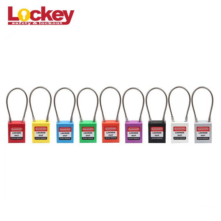 Lockey Loto Stainless Steel Cable Industrial Safety Padlock with Master Key