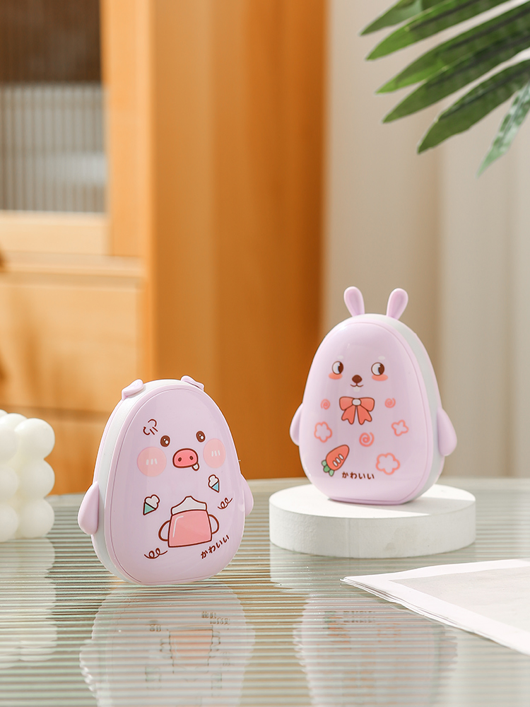 Cartoon Pig Beauty Mirror Hand Warmers a Lovely Portable Heater That Can Be Used Both Indoors and Outdoors
