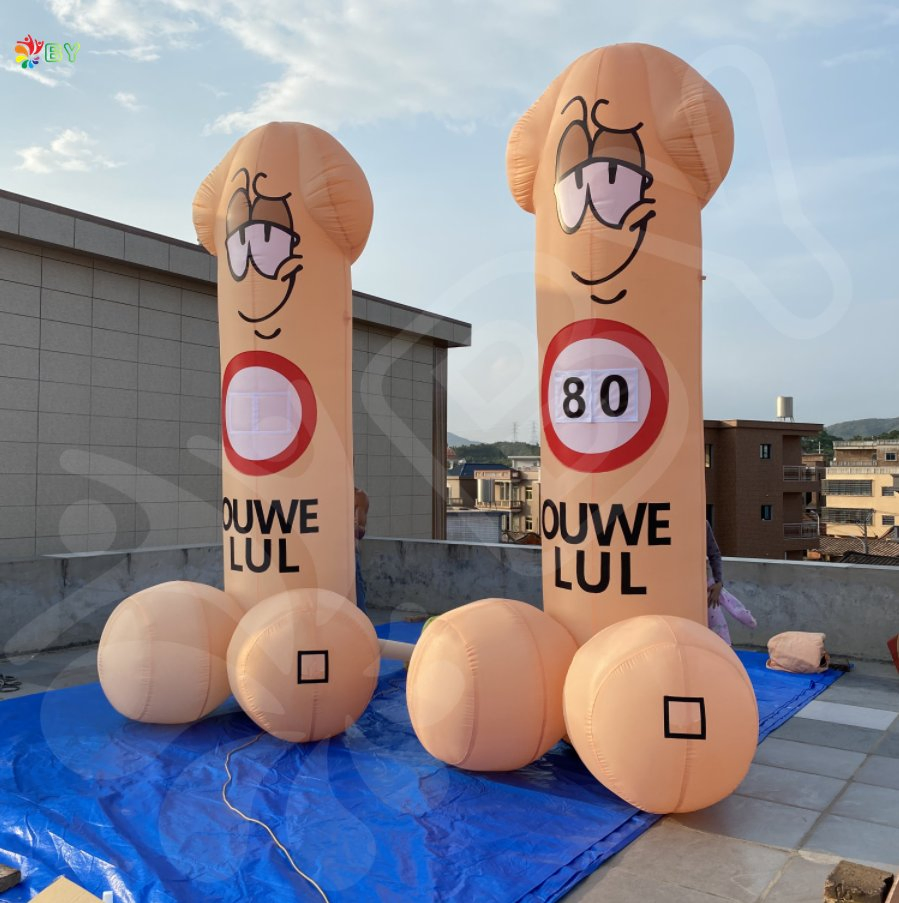 Hot Sale Inflatable Holland Cartoons with Number Shields