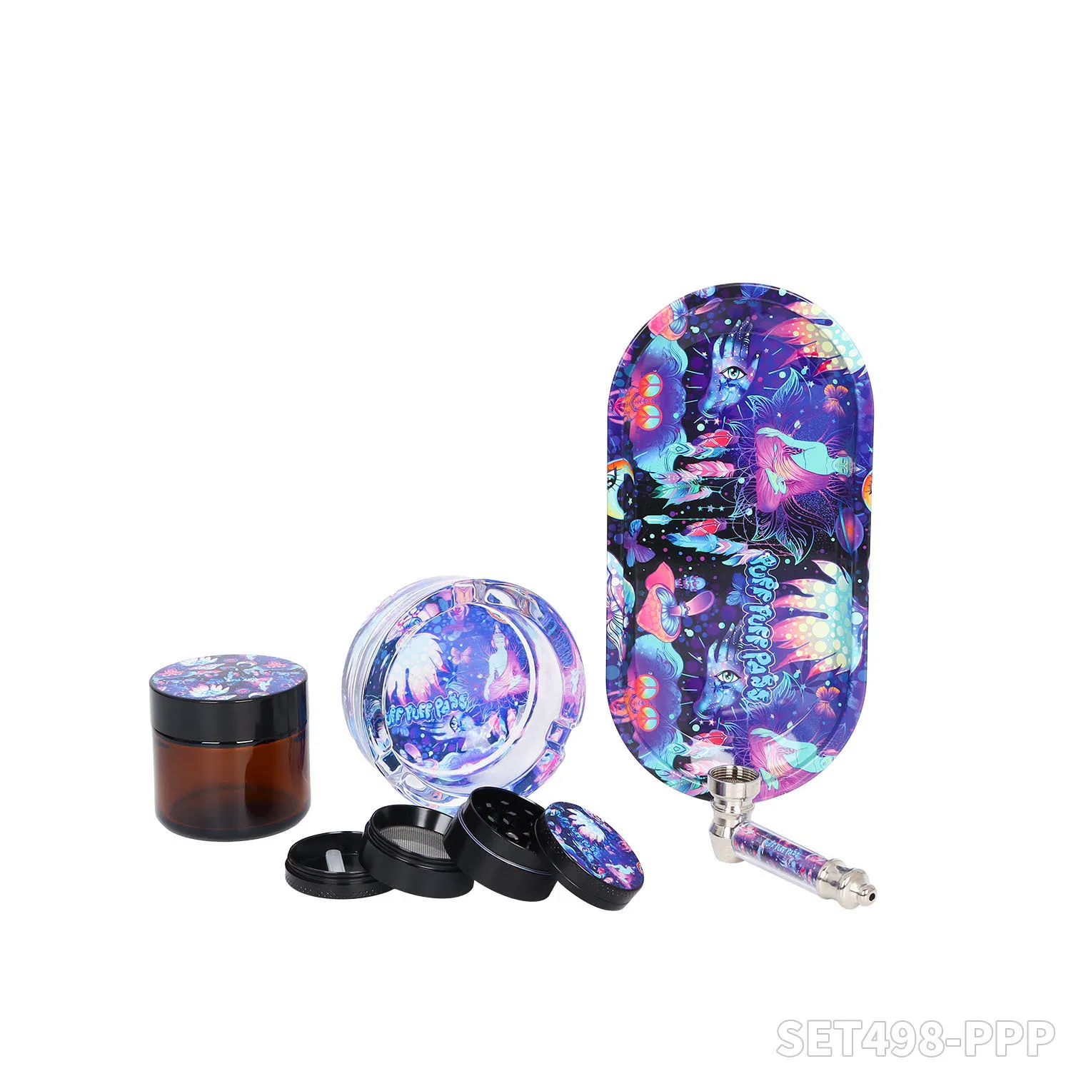 Factory Direct Selling Smoking Set Portable Smoking Tool Bag 12 Pieces Set