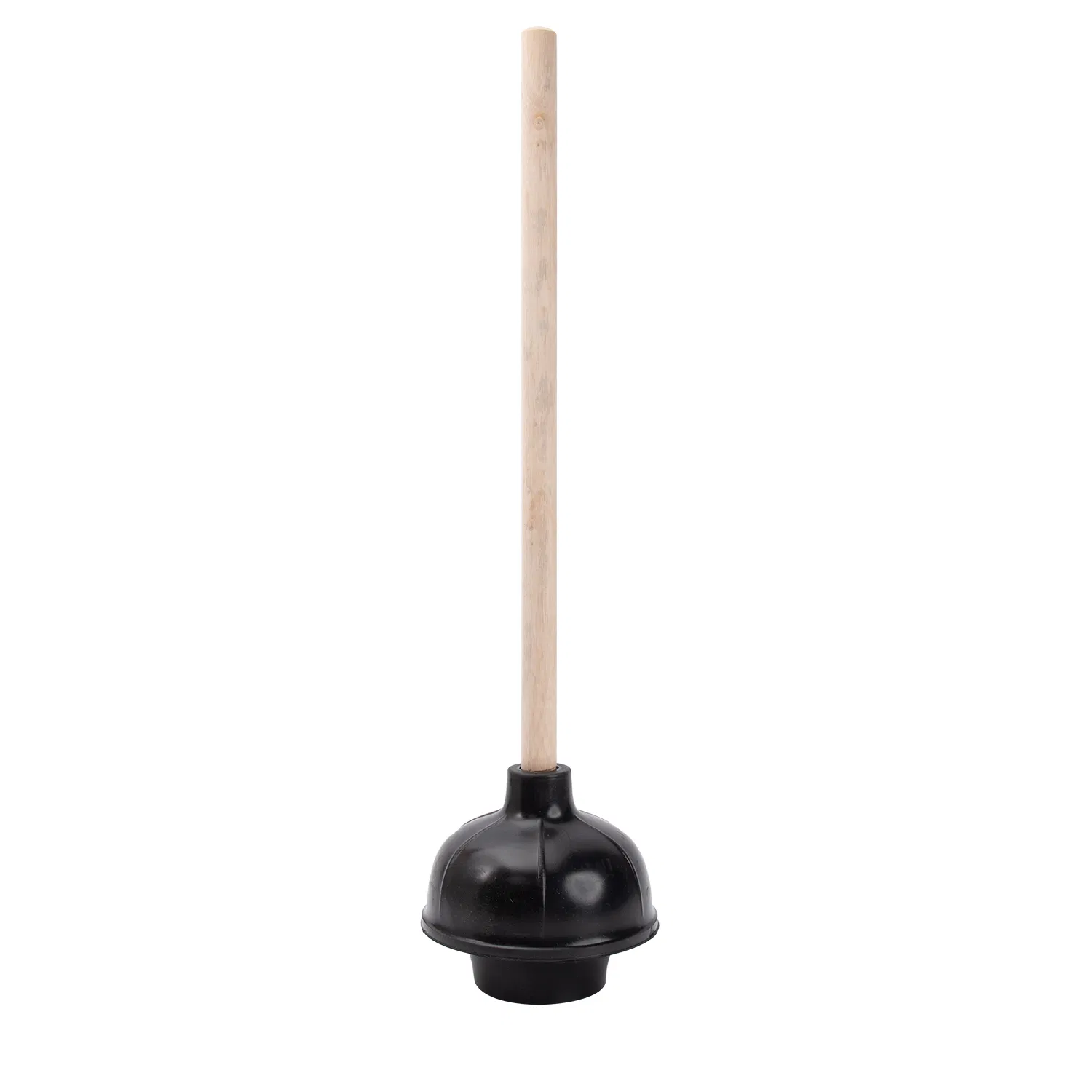 Wooden Handle Toilet Unclogging Device Through Rubber Toilet Suction Toilet Plunger