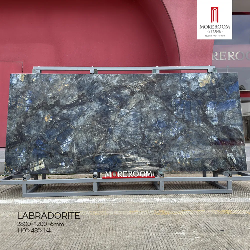Luxury Sintered Stone Labradorite Marble Slabs for Backlit Wall Panel Interior Decoration