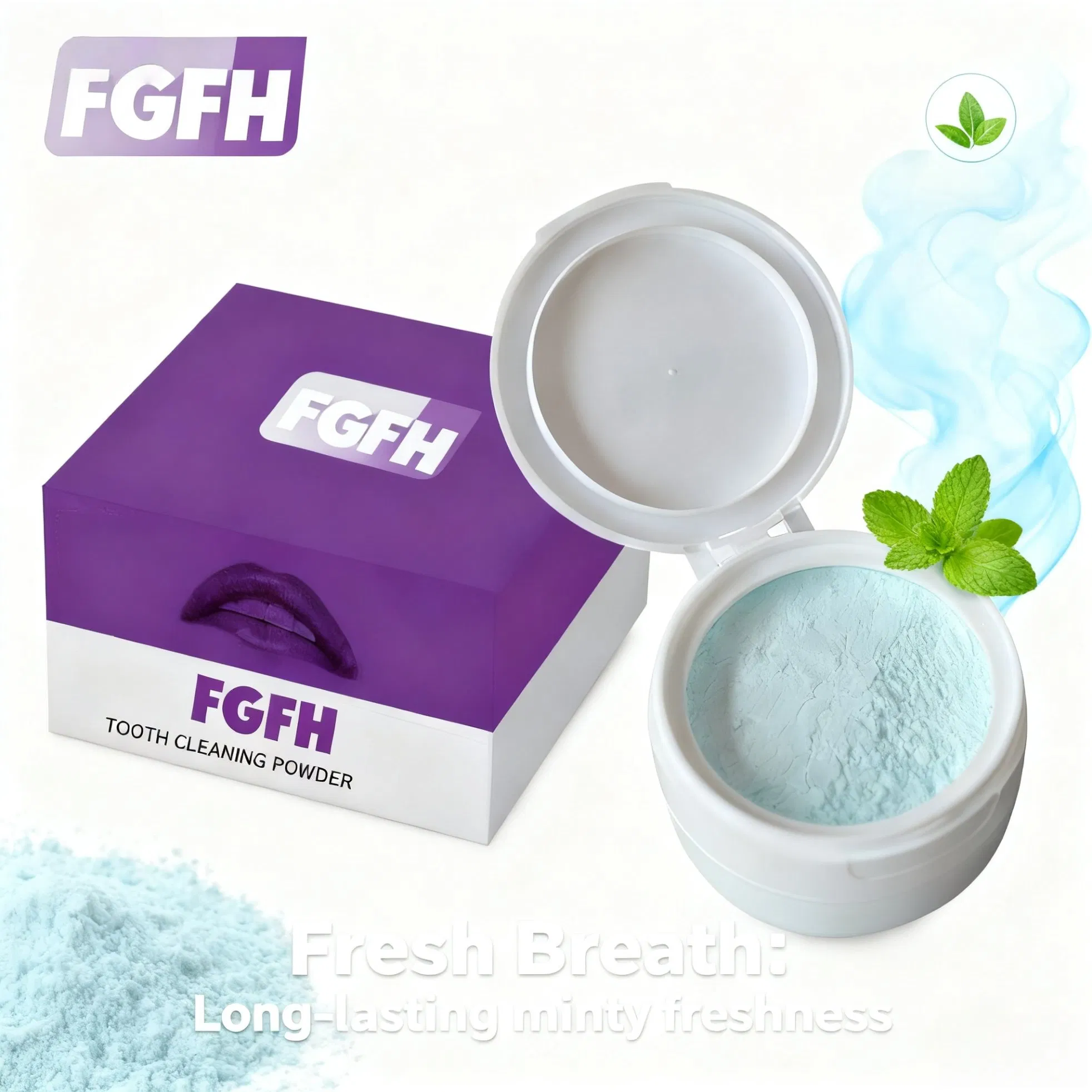 New White Clean Teeth Mint Flavor Natural Whitening Tooth Powder