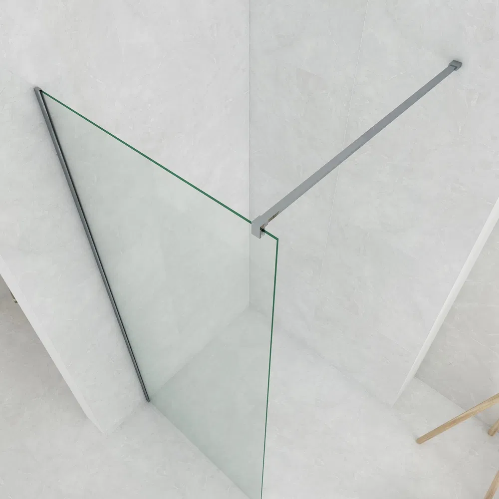 Wholesale Bathroom 8mm Clear Tempered Glass Walk in Shower Screen Factory