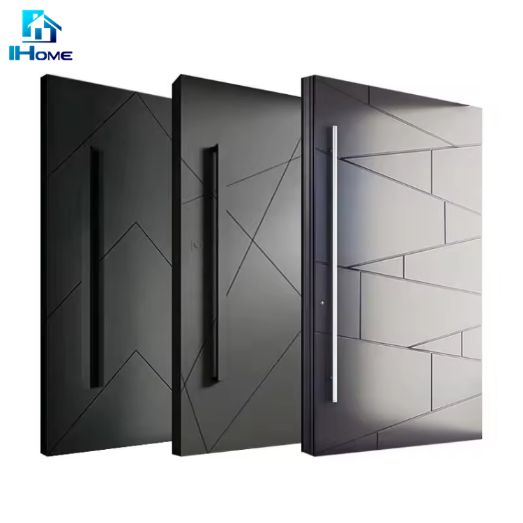Entry Main Security Waterproor Aluminium Exterior Pivot Front Entrance Composite Wood Door