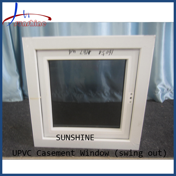 Customized UPVC PVC Single Panel Swing out Window with Fixed Glass Window