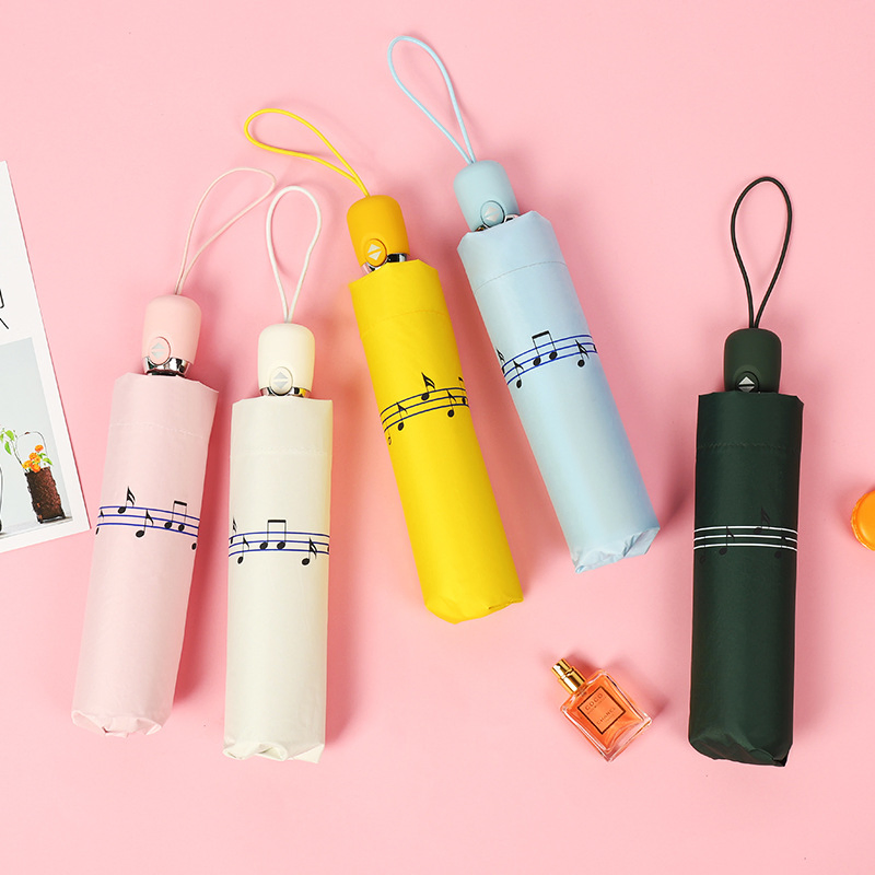 Promotional 8rib 21'' Three Folding Custom Outdoor Automatic Sun Rain Japan Korea Girl DIY Cute Gift UV Best Umbrella